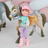 Panenka malý jockey s koníkem